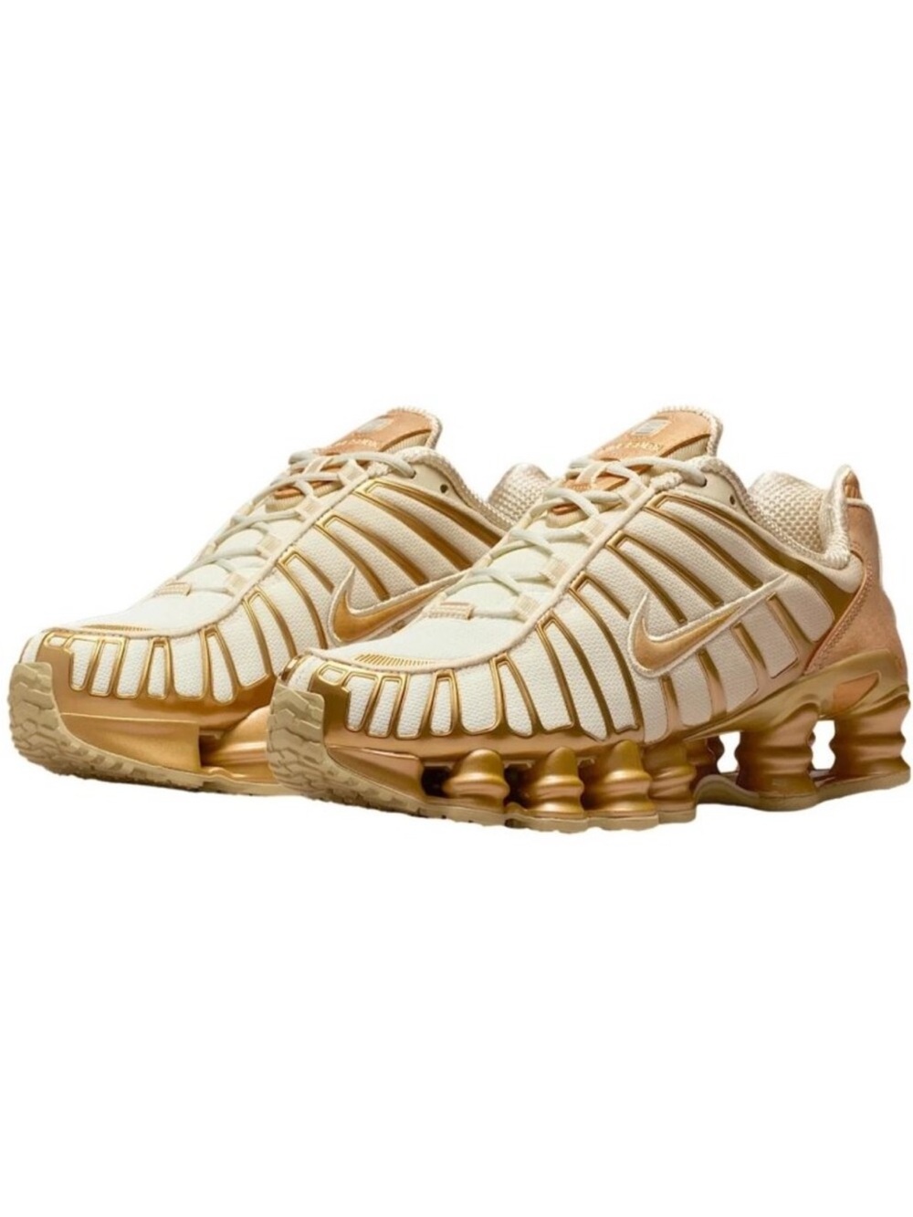 Nike Women’s size 9 Shox TL Metallic Gold Running Shoes